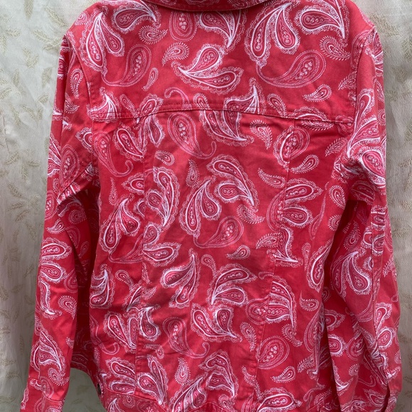 Jessica London size 14W jean jacket filigree pattern - Picture 6 of 12